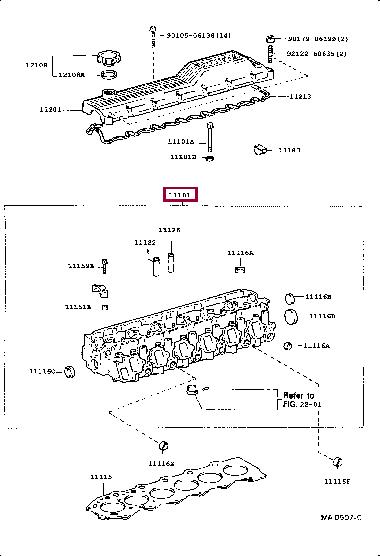 Toyota 11101-17012 Cylinderhead (exch) 1110117012