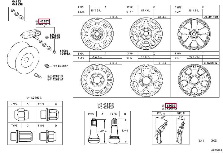 Toyota 42607-33011 Wheel bearing kit 4260733011