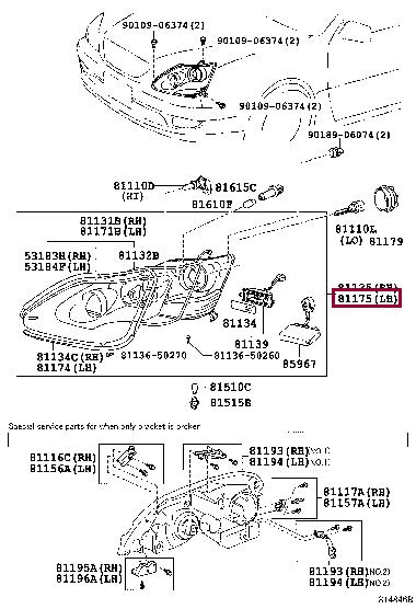 8117050271 Toyota Headlamp