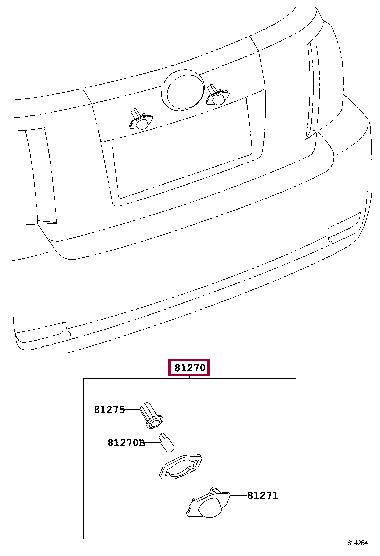 Toyota 81270-12521 Auto part 8127012521 8127012521 Toyota Auto part