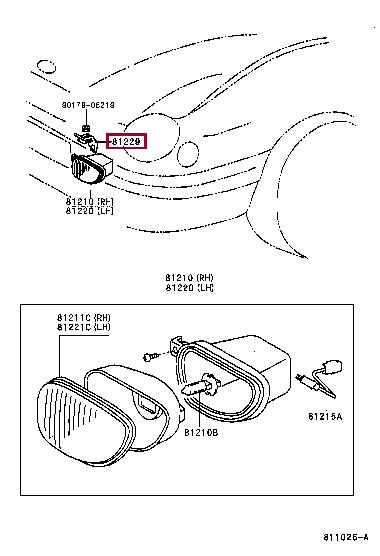 8148102010 Toyota HALTER NEBELSCHEINWE