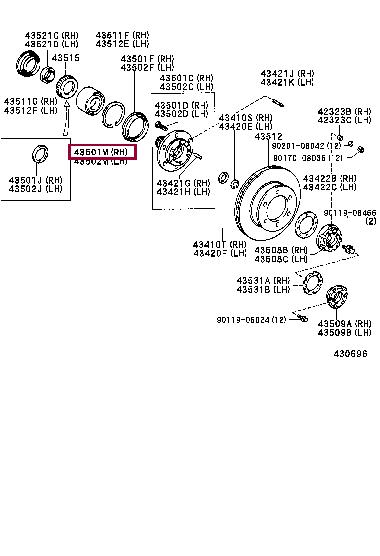 Toyota 90080-36071 Wheel bearing kit 9008036071