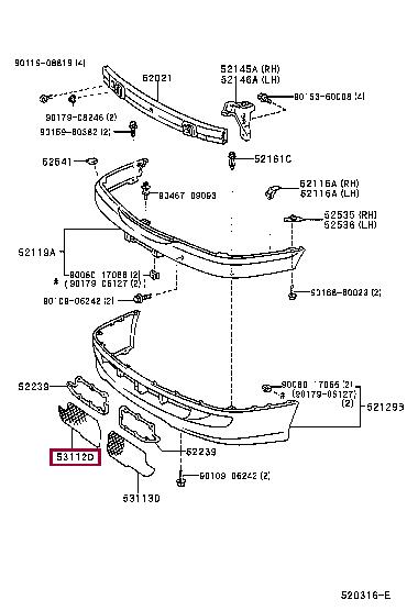 5311205040 Toyota Grille radiator