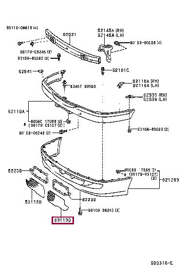 5311305040 Toyota Grille radiator