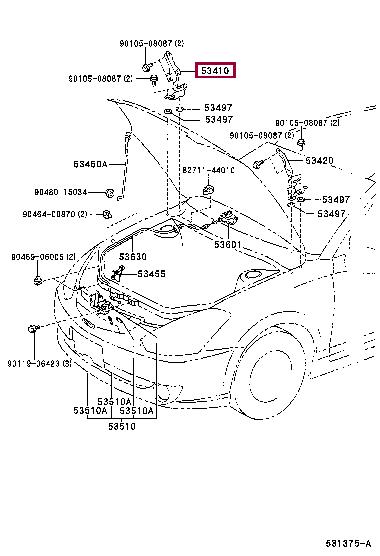 5341042030 Toyota Hood hinge
