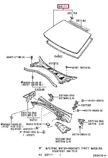 5610105030 Toyota Windshield