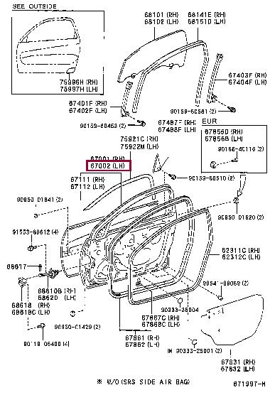 6700242100 Toyota Door