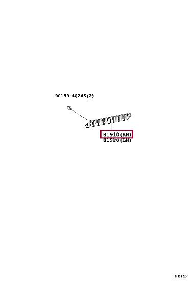 8191033020 Toyota Light reflector