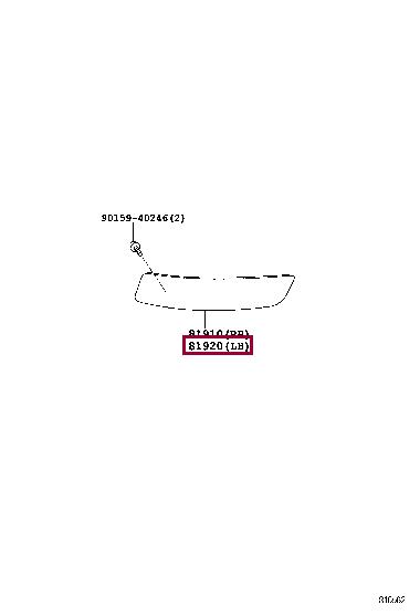 8192002250 Toyota REFLECTOR ASSY, REFL