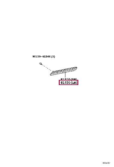 8192033010 Toyota Light reflector