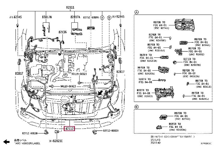 WIRE, ENGINE ROOM, Toyota 82112-60680