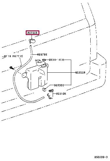 8539160050 Toyota Glass washer nozzle