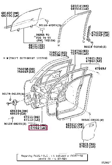 6700235532 Toyota Door front left