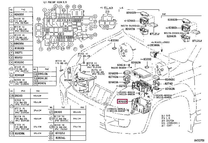 8266335090 Toyota Fuse box housing