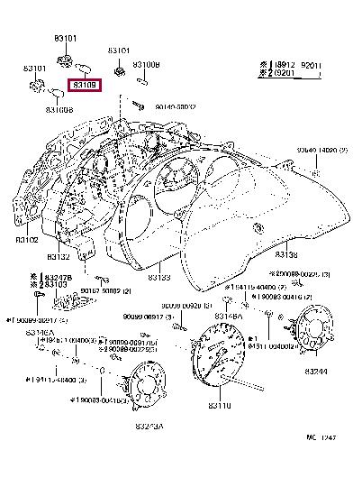 8310924020 Toyota Halogen lamp 12V
