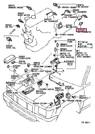 Toyota 84222-35070 SWITCH, TRANSFER 8422235070 8422235070 Toyota SWITCH, TRANSFER