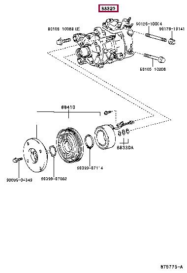 Toyota 88320-2A051 Compressor, air conditioning 883202A051 883202A051 Toyota Compressor, air conditioning