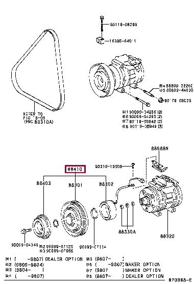 Toyota 88410-44010 CLUTCH ASSY, MAGNET 8841044010 8841044010 Toyota CLUTCH ASSY, MAGNET