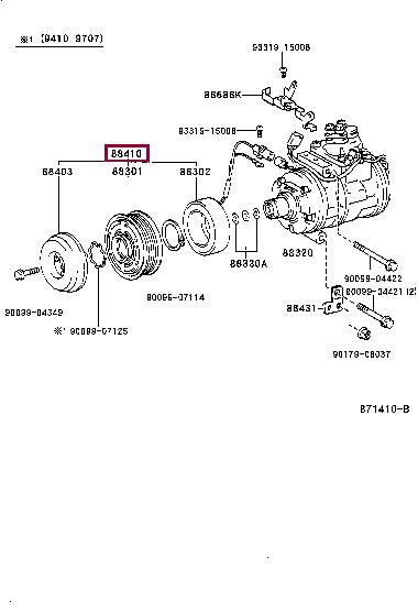 Toyota 88410-50100 Auto part 8841050100 8841050100 Toyota Auto part