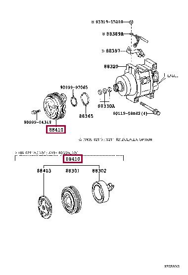 Toyota 88410-52230 CLUTCH ASSY,MAGNET 8841052230 8841052230 Toyota CLUTCH ASSY,MAGNET