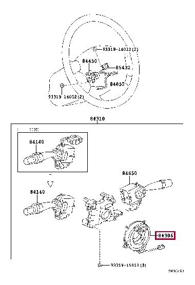 8430605030 Toyota Steering column plume