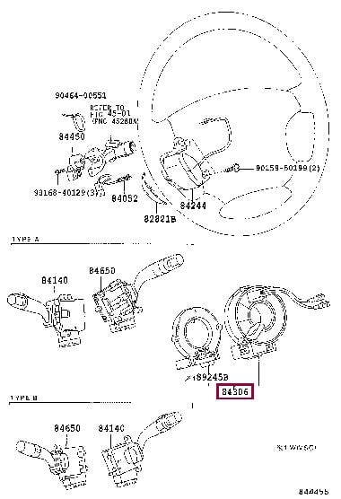 8430733010 Toyota Steering column plume