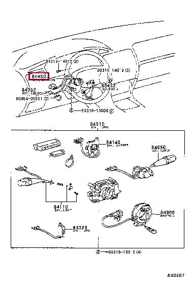 Contact group ignition Toyota 84450-20260