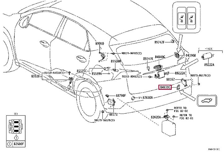 8493060090 Toyota SWITCH ASSY DOOR CO