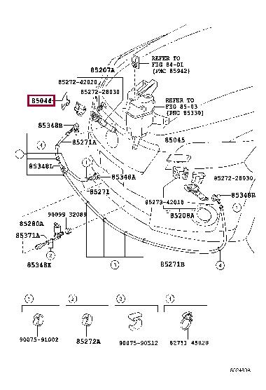 8504442080B1 Toyota Headlamp washer nozzle