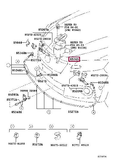 8504542040A1 Toyota NOZZLE SUB-ASSY,