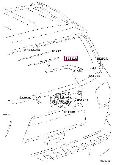 852410C011 Toyota Arm, rear wiper