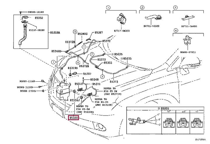 853150E030 Toyota Washer tank