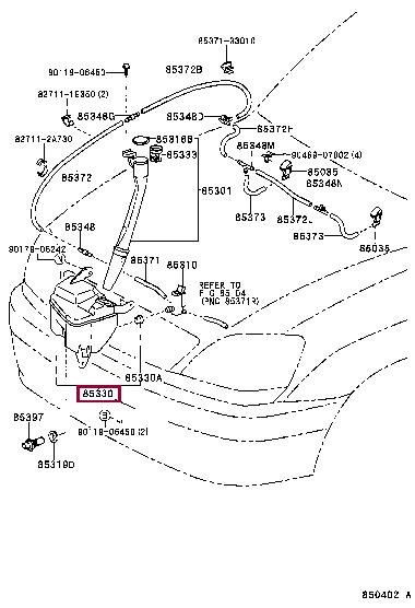 8531548020 Toyota Washer tank