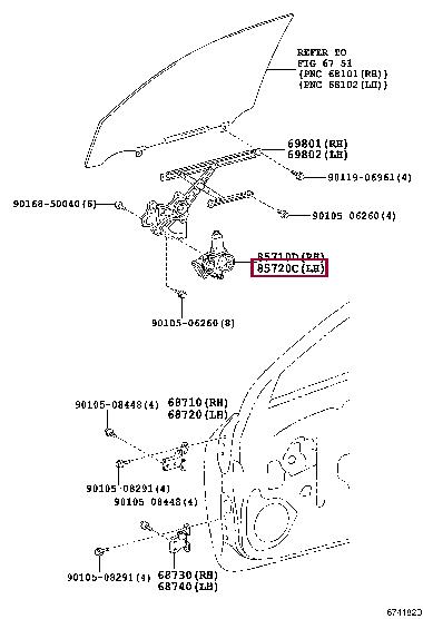 8572042090 Toyota Window motor