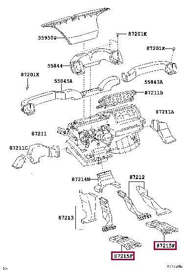 872150K010 Toyota Air duct