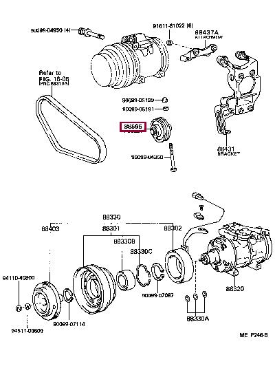 Guide pulley Toyota: 8844035020 Toyota Drive belt tensioner pulley