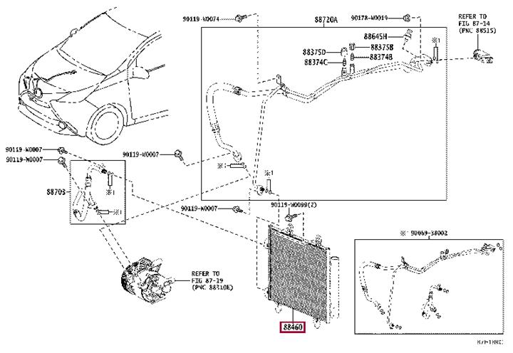 88450YV010 Toyota AC Condenser