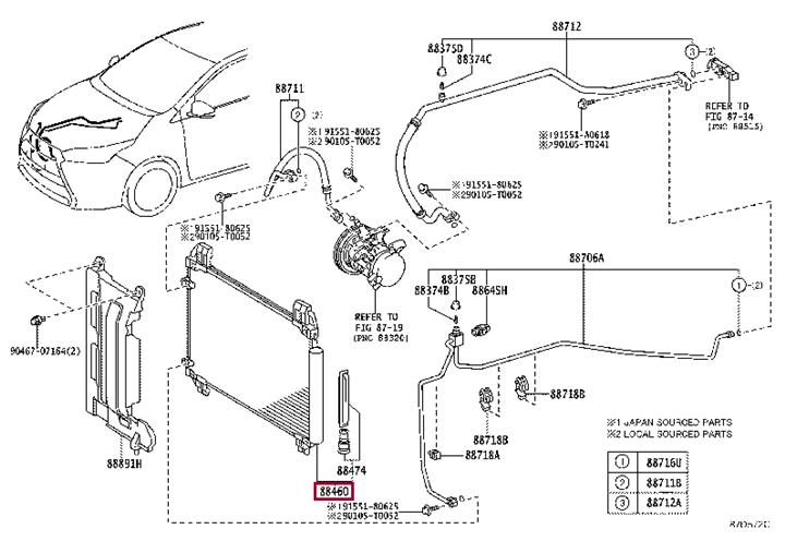 884600D290 Toyota AC Condenser