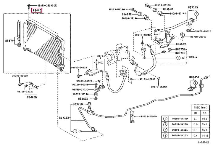 8846022560 Toyota AC Condenser