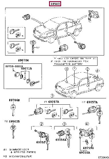 8907305081 Toyota Egnition lock