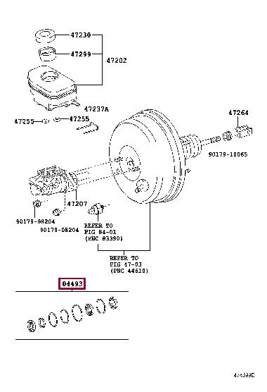 Toyota 04493-26220 Brake master cylinder repair kit 0449326220