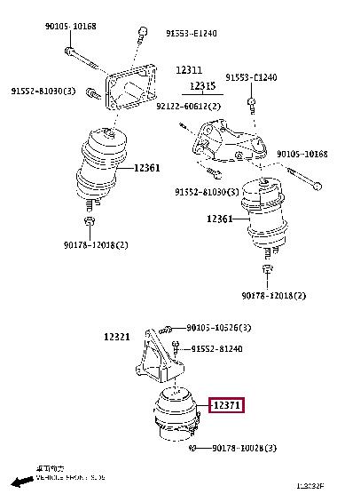 1237131082 Toyota Engine mount