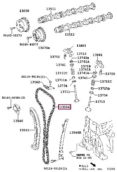 135060Y040 Toyota Timing chain