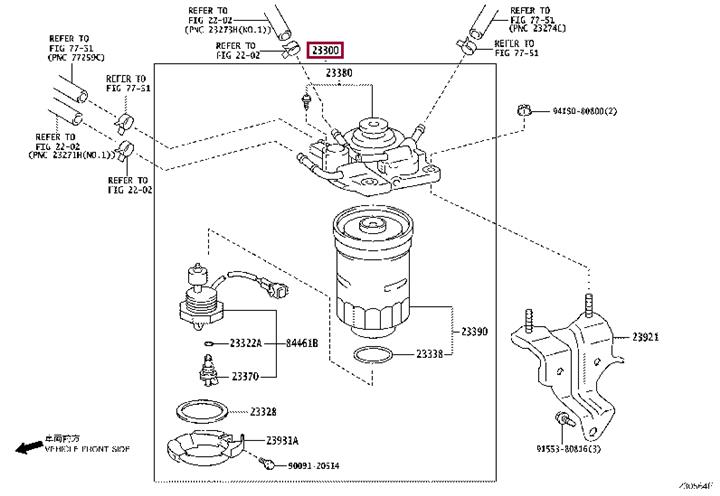 Toyota 23300-30340 Fuel filter 2330030340 2330030340 Toyota Fuel filter