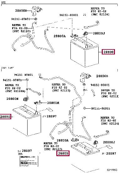 28800YZZHD Toyota Rechargeable battery