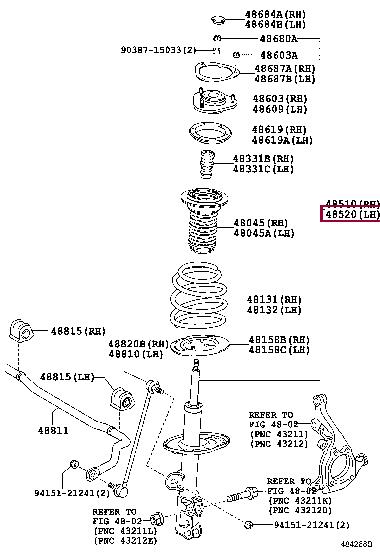 Toyota 48520-80497 Shock absorber assy 4852080497