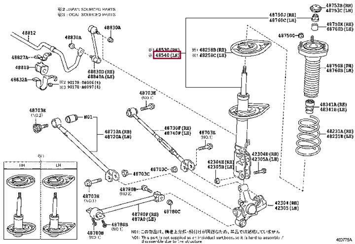 Toyota 48540-09D80 Shock absorber assy 4854009D80