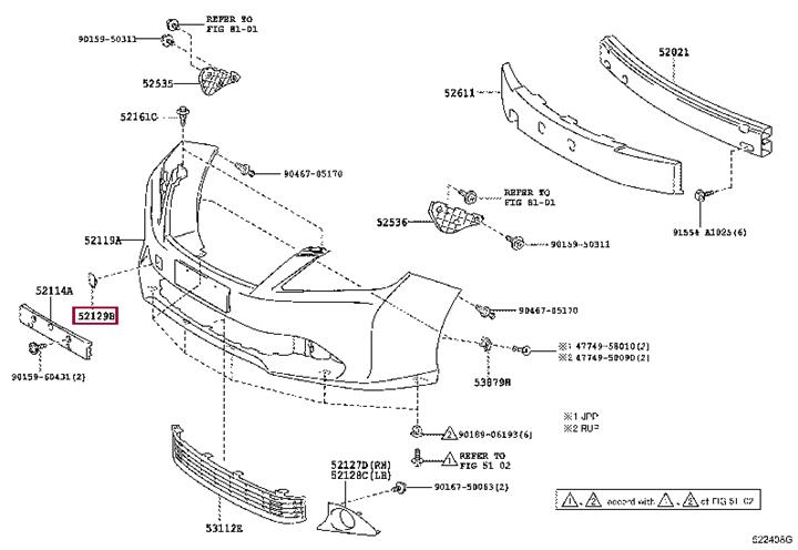 5212933071 Toyota Bumper cover