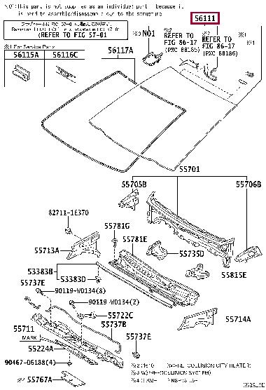 561010D241 Toyota Windshield