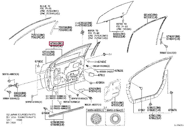 6700107041 Toyota Door front